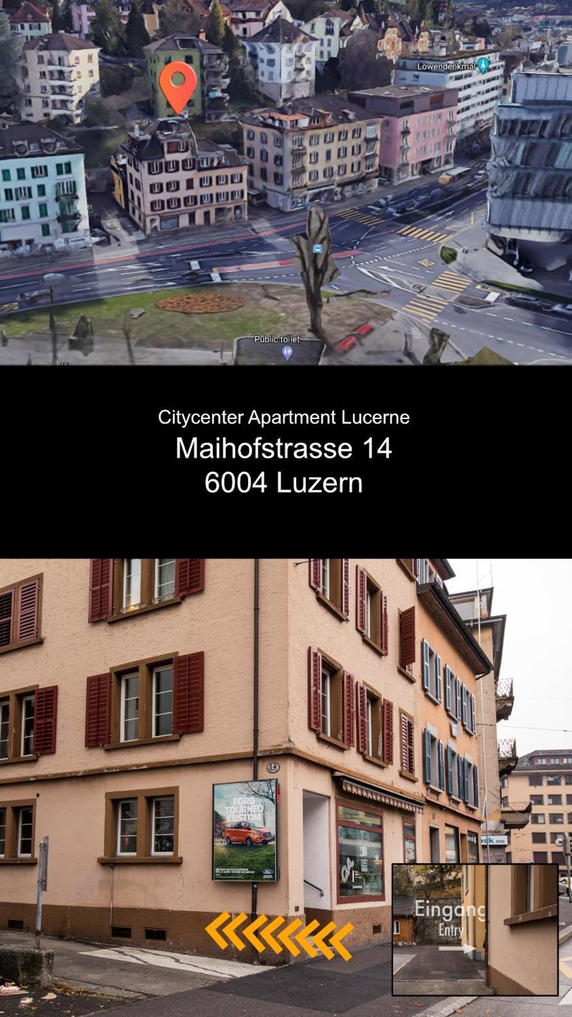 Citycenter Apartment With Parking Lucerne Екстер'єр фото