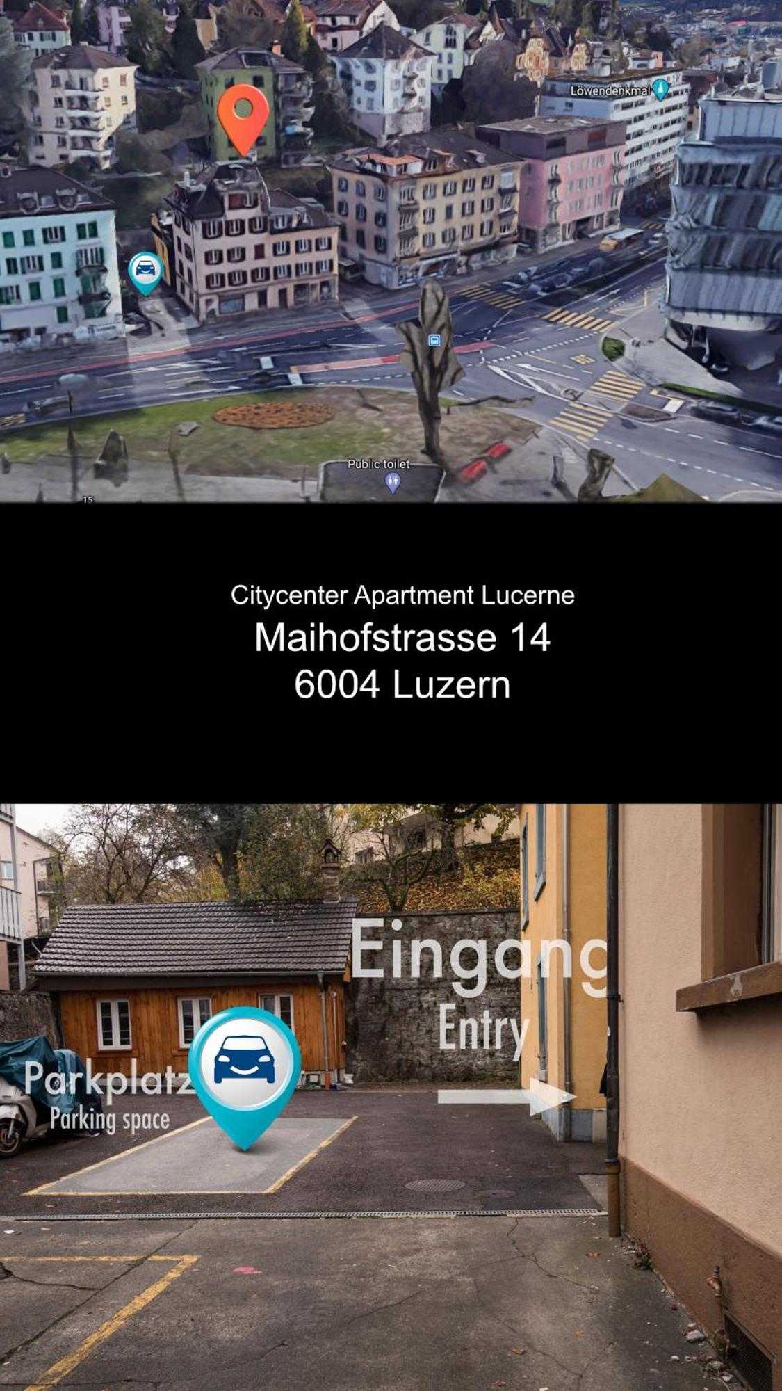Citycenter Apartment With Parking Lucerne Екстер'єр фото